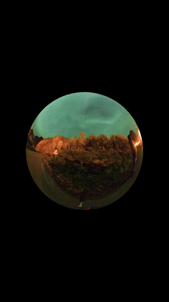 360°画像を記録できるRICOH THETA Vでオーロラを撮影☆