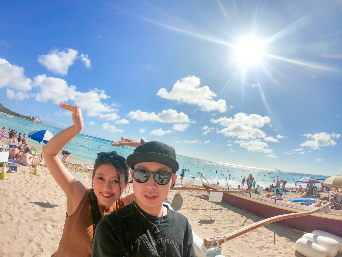 GoPro HERO7 Black 初心者セット・ワイキキビーチで自撮り撮影